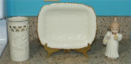 Lenox Figurine, Vase, Plate