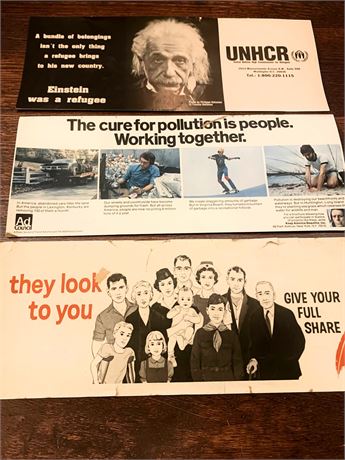 UNHCR, Ad Council, Fundraising Cardboard Poster Ad Signs
