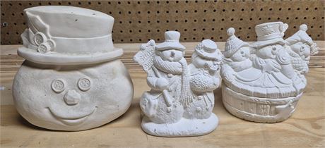 Ceramic Snowman Lot