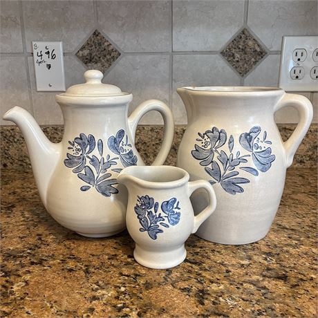 Pfaltzgraff Yorktowne Teapot and Pitchers