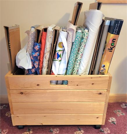 Fabric W/Wood Cart