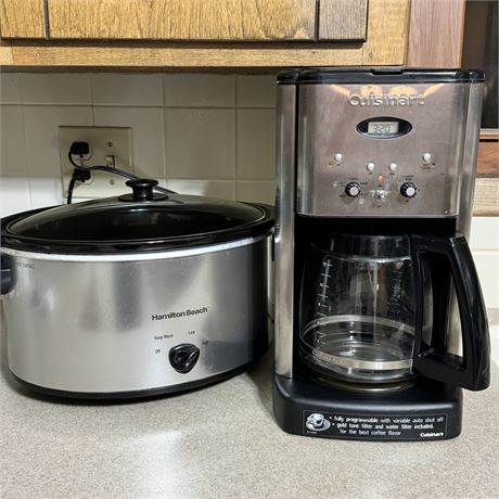 Cuisinart 12 Cup Coffee Maker & Hamilton Crock Pot