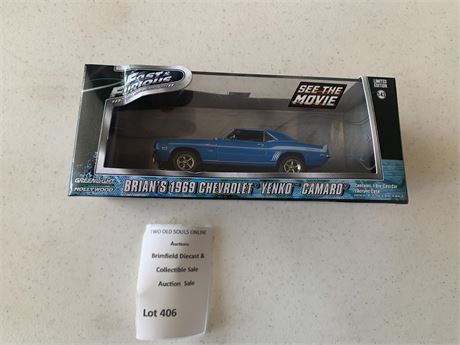 Greenlight Hollywood 1969 Chevrolet Yenko Camaro From 2 Fast 2 Furious