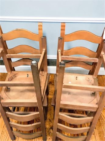 A.C. Furniture Company Natural Wood Finish Ladderback Dining Chairs (Set of 4)