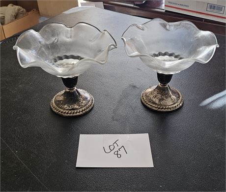 Sterling Weighted Rogers Footed Center Piece Bowls