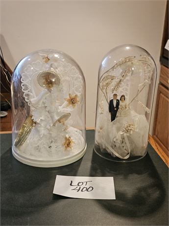 Vintage Bride/Groom Cake Toppers