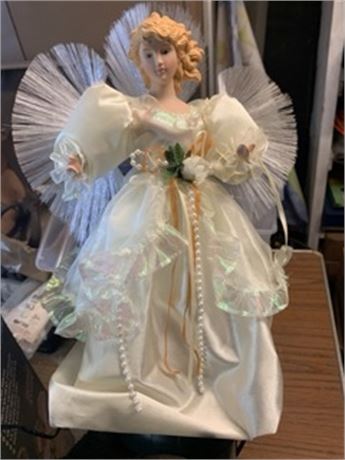 Vintage Fiber Optic Angel Tree Topper