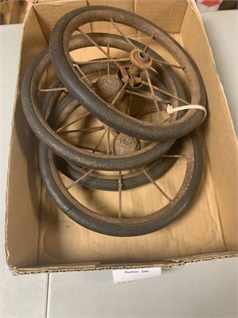 Vintage Baby Buggy Wheels