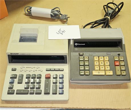 Rockwell 320 & Sharp Compet Electric Calculators