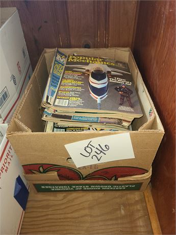Box Full of Popular Mechanics 80's Era Magazines