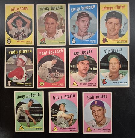 1959 Topps Baseball Card Lot