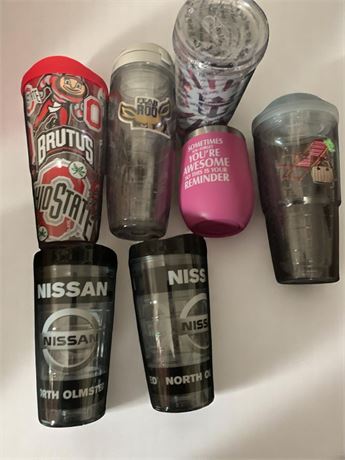 Tumbler/Travel Mug Lot - University of Akron, Ohio State, Nissan & More