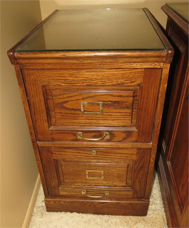 Wood 2 Drawer File Cabinet