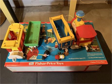 Vintage Fisher Price Circus Train Toy Lot