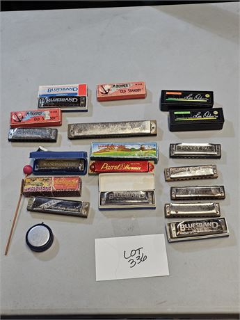 Mixed Harmonica Lot: Old Stand-By / Bandmaster / Bluesband & Much More