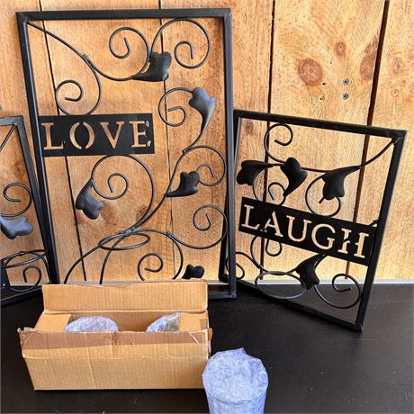 Decorative Metal Framed Wall Decor