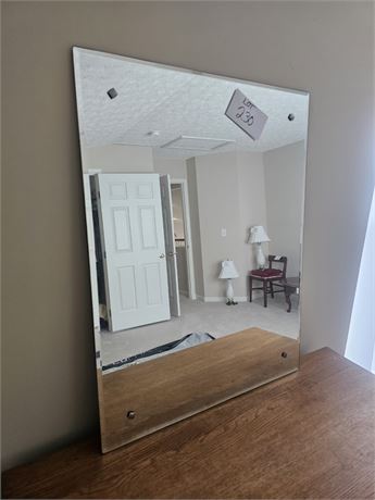 Vintage Beveled Glass Wall Mirror