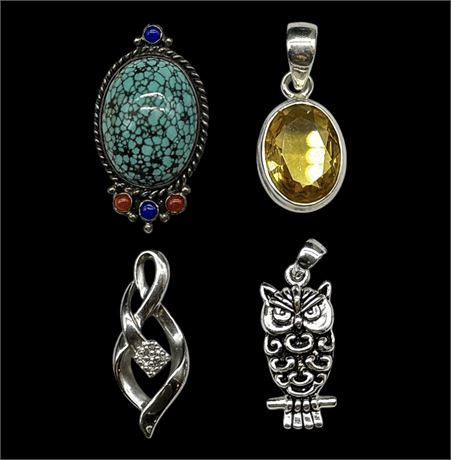 Collection of Sterling Silver Pendants