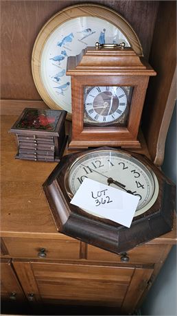Mixed Size Battery Op Wall Clocks & More