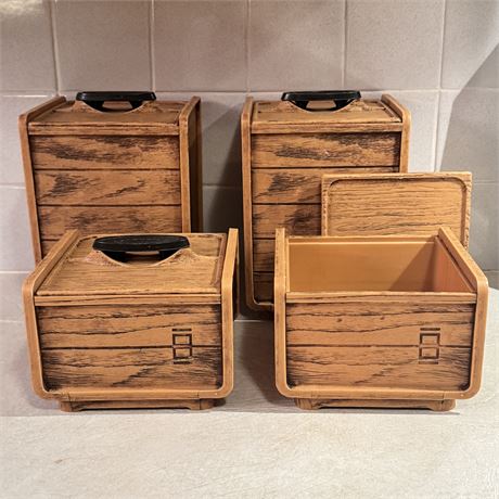 Vintage 4-Piece Kitchen Canister Set