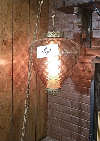 Retro Amber Hanging Swag Light