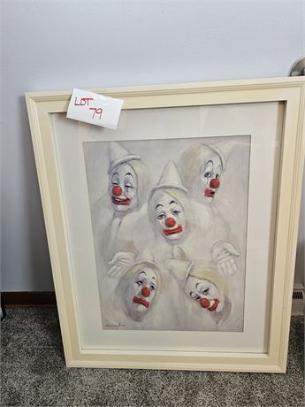 Barry Leighton 1976 Clown Art Print