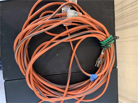 Orange and Gray Extension Cord