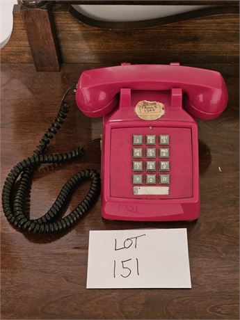 Vintage Red Push-Button Telephone