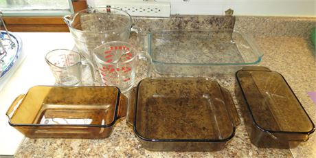 Pyrex, Anchor Hocking Casserole Dishes, Measuring Cups