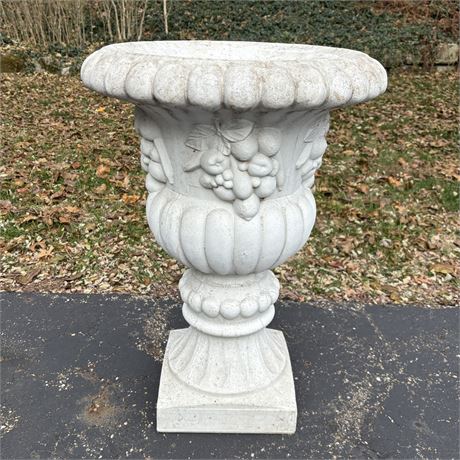 Tall, Solid, Hard Plastic Urn Style Outdoor Planter
