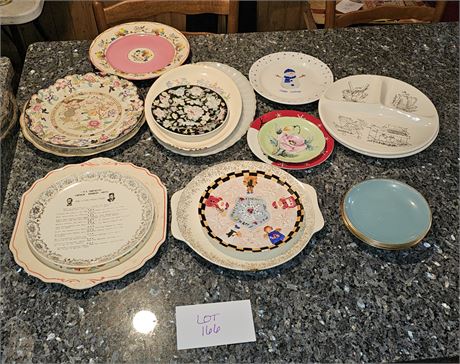 Mixed Size Collector Plates- Age, Style, Maker & Color's Vary