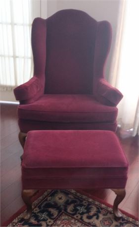 Ethan Allen Chair & Ottoman