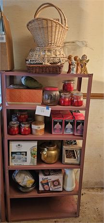 Pink Shelf Cleanout: Candles/Mugs/Baskets/Bowls & More Shelf Included