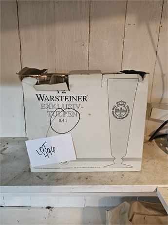 12 Warsteiner Beer Glasses