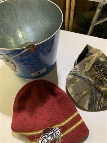 Miller Metal Bucket and Cavaliers Hat