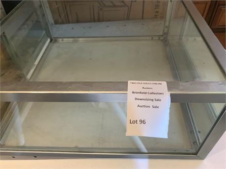 Countertop Display Case W/Metal Frame & Glass Panels