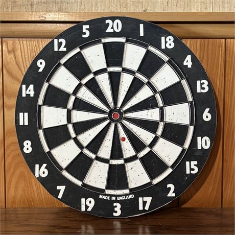 Vintage Double Sided Dartboard, Made in England