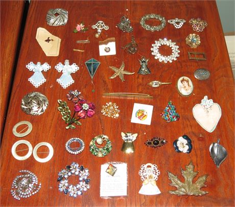 Costume Jewelry: Broaches, Pins