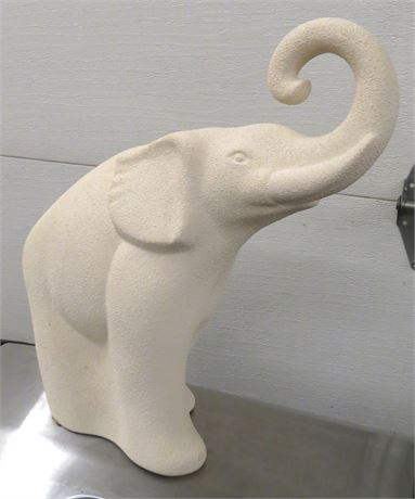 Vintage Sculptured Ivory Sandstone Elephant