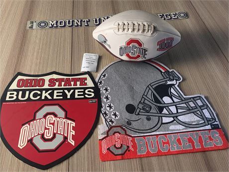 Ohio State Buckeyes Decal, Pennant, Football & Mount Union College Sticker/Decal