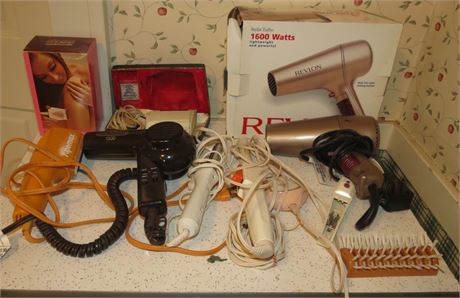 Blow Dryers, Curling Irons, Razors