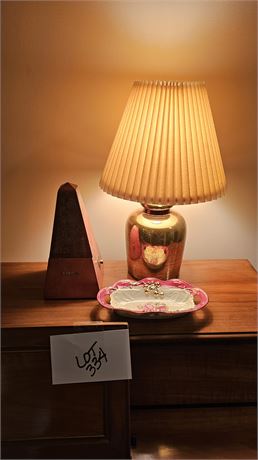 Ceramic Table Lamp, Seth Thomas Metronome