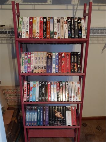 Huge VHS Lot w/Stand