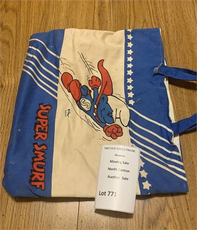 1980s Wallace Berrie & Co. Super Smurf Tote Bag