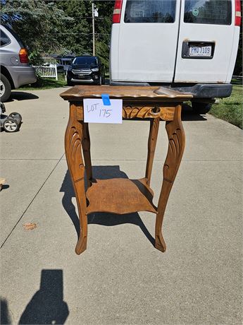 Vintage Wood Lamp Table