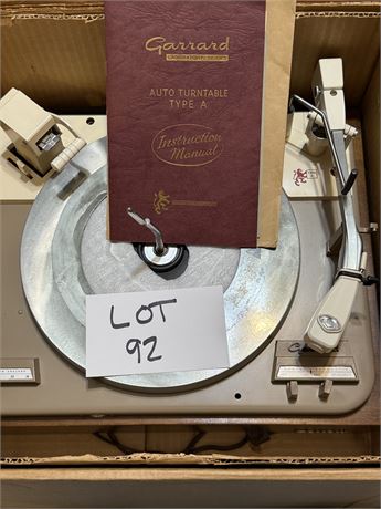 Vintage Garrard Laboratory Series Auto Turntable Type A