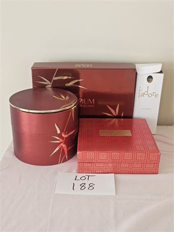 Mixed Ladies Perfume Lot- Opium, Jadore 1/4th Full, Givenchy Samples