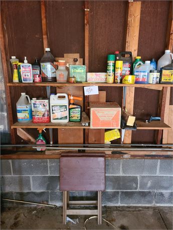 Garage Shelf Cleanout:Amanda Popcord Popper/Chemicals/Sprays/Folding Tables