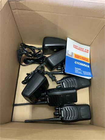 Pxton Two-Way Radios/Walkie Talkies Set of 4 With Chargers