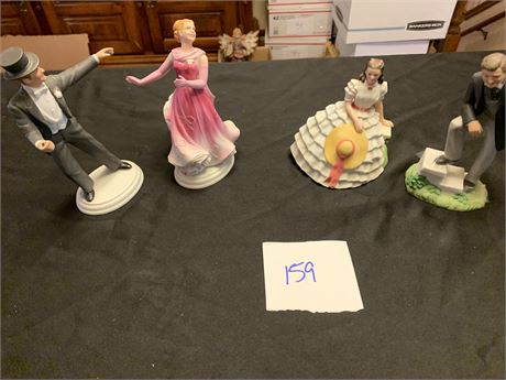 Avon Images of Hollywood Ceramic Figurines Fred and Ginger Rhett And Scarlet